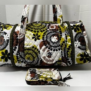 Vera Bradley Large Duffel Bag and Wristlet